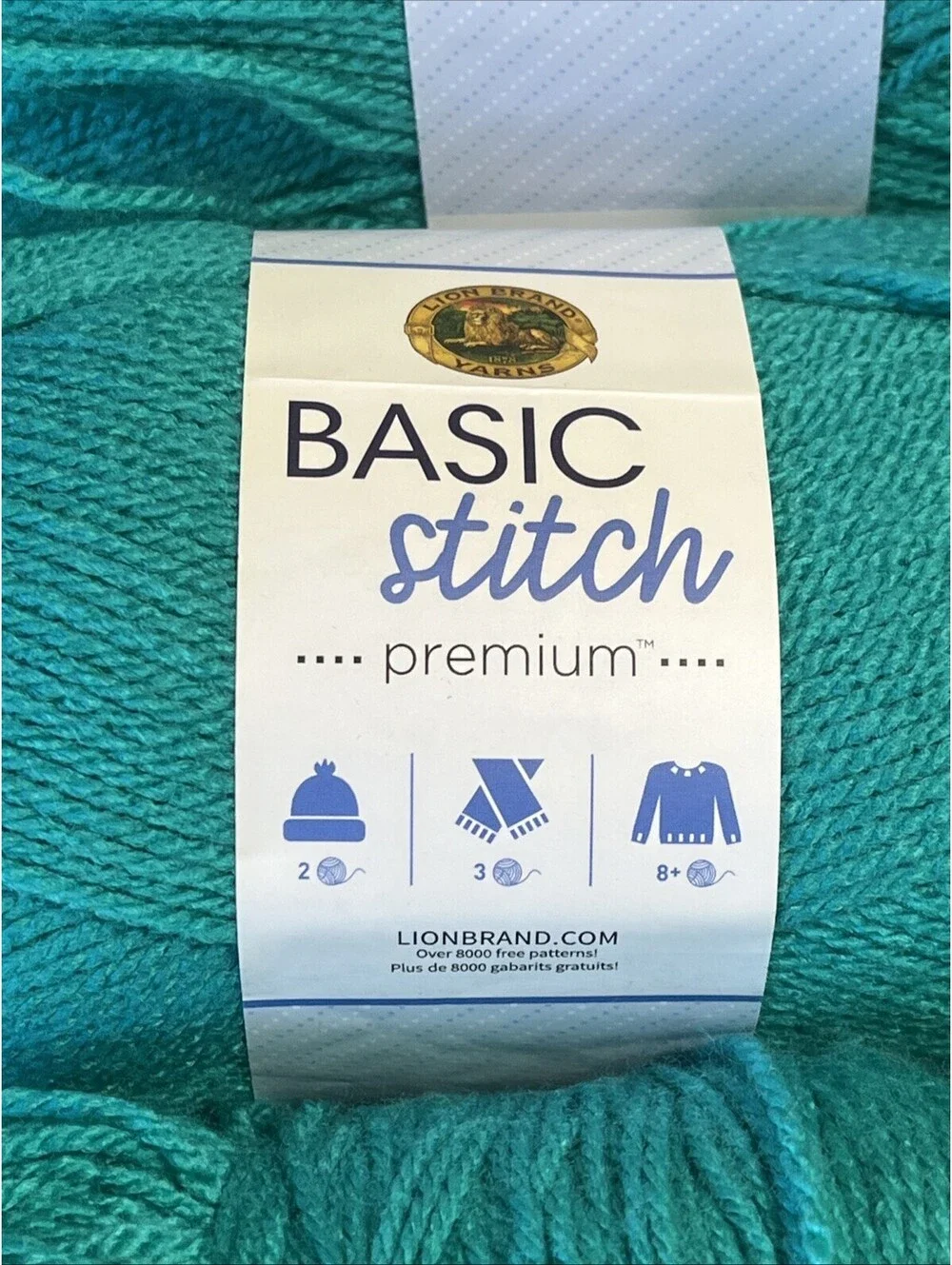 Lion Brand Basic Stitch Anti-Pilling Yarn- Tourmaline 2.5 Skeins